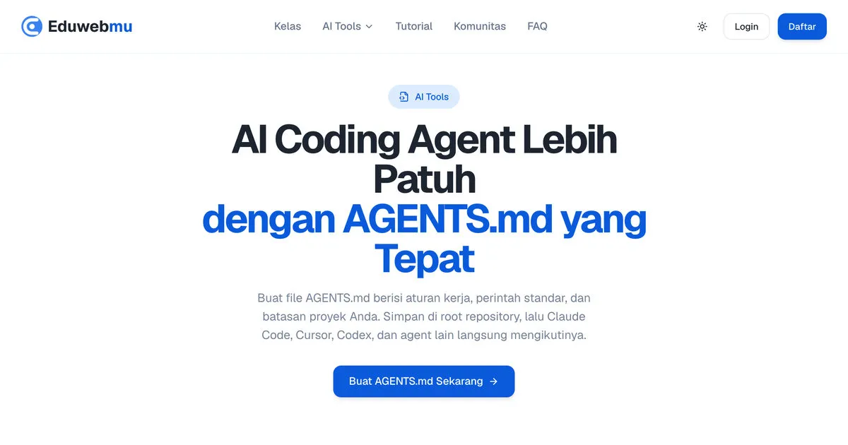 AI AGENTS.md Generator preview