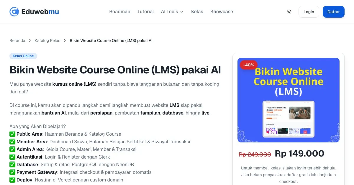 Build an Online Course Website (LMS) with AI preview