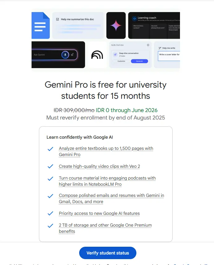 Cara Klaim Google AI Pro Gratis