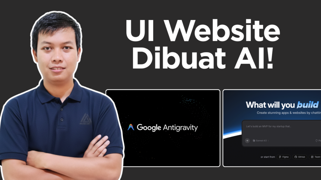 membuat ui website menggunakan bolt new dan antigravity ai
